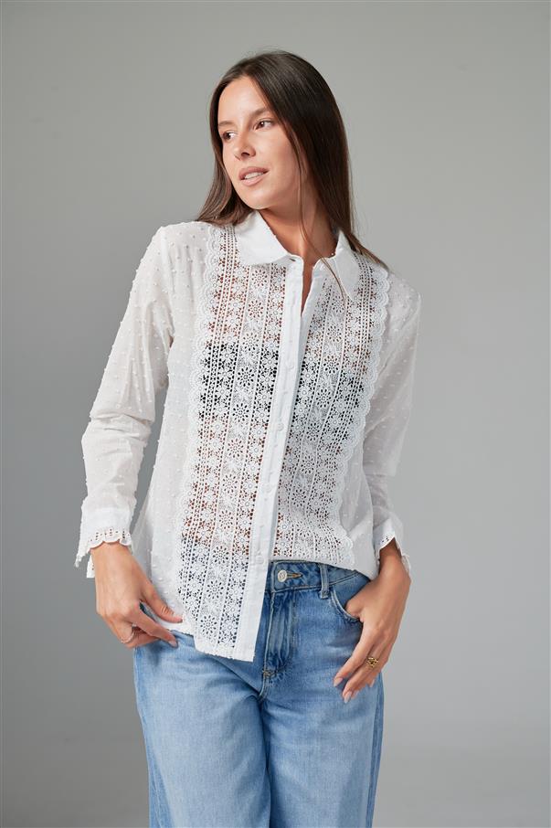 Camisa Vandal Plumeti Bordada